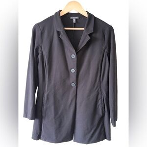 Eileen Fisher Black Stretch Jacket Blazer – Petite Large